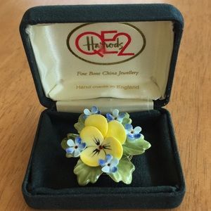 Bone China Flower Brooch